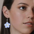 thumbnail image 4 of BRIGHTFUFU 7 pares de pendientes colgantes de resina con flores para mujer, 4 of 8
