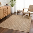 thumbnail image 6 of BoutiqueRugs Nairi Modern Checkered Jute Area Rug - Machine Washable - Beige, Tan, Brown, Gray - 6'6" x 9' (6x9 Area Rug), 6 of 10
