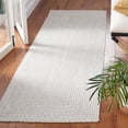 thumbnail image 2 of SAFAVIEH Braided Gino Distressed Machine Washable Reversible Runner Rug, Ivory/Light Grey, 2'3" x 20', 2 of 8