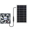 thumbnail image 3 of PRETXORVE Portable 2W 5V Solar Panel Fan Outdoor Courtyard Solar Exhaust Fan Chicken Dog Small Solar Fan DC5521 Output Interface, 3 of 7