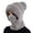 Gray, variant on Womens Knit Beanie Hat, Fleece Lined Winter Scarf Mask Set, Snow Caps Plush Earmuff Skull Hats with Pompom(Black)