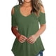 thumbnail image 2 of Blusa suelta de manga corta con camiseta sexy para niña con hombros descubiertos, Verde, S sidaley AP001291-31, 2 of 5