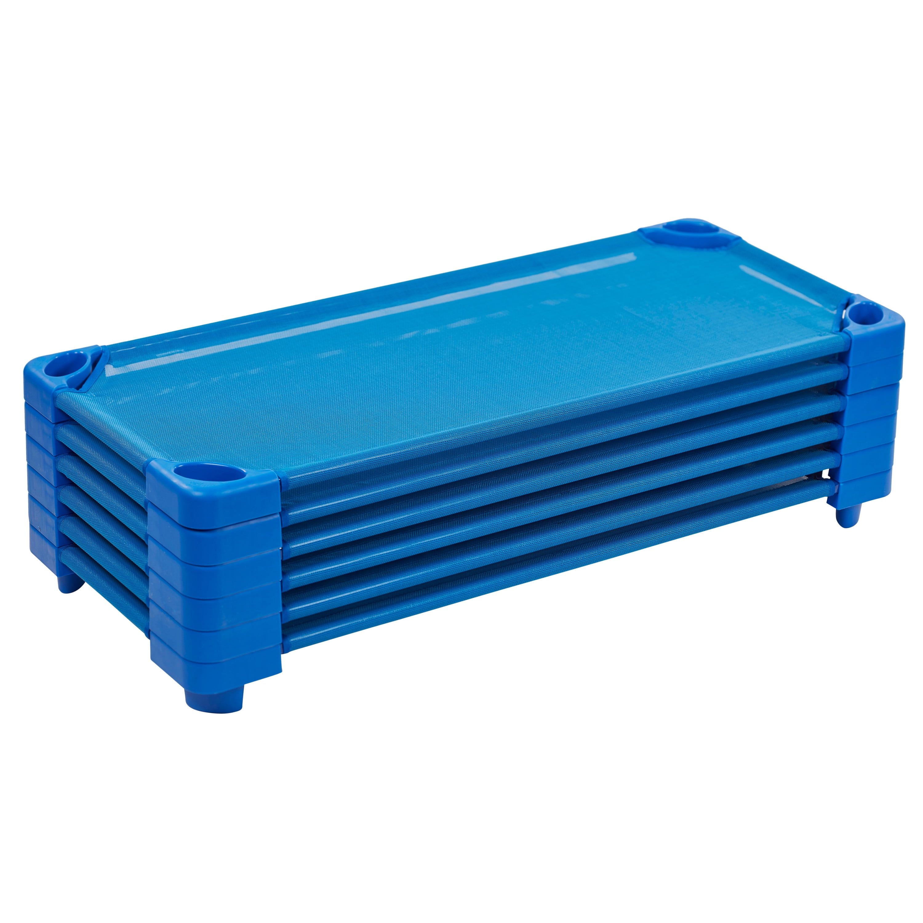 Stackable Kiddie Cot Standard ReadytoAssemble Blue