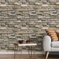 thumbnail image 2 of (4 pack) Abyssaly 3D Stone Brick Wallpaper Peel and Stick Wallpaper 17.73" x 118" Self-Adhesive Removable Wall Paper for Bedroom Bathroom Kitchen Wall Christmas Decoration, 2 of 11