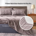 thumbnail image 3 of Davulos Tufted Comforter Set King Size 7 Piece Bed in a Bag ,Gray Shabby Chic Boho Comforter with Sheet for Adult Women Soft Microfiber Complete Bedding, 3 of 8