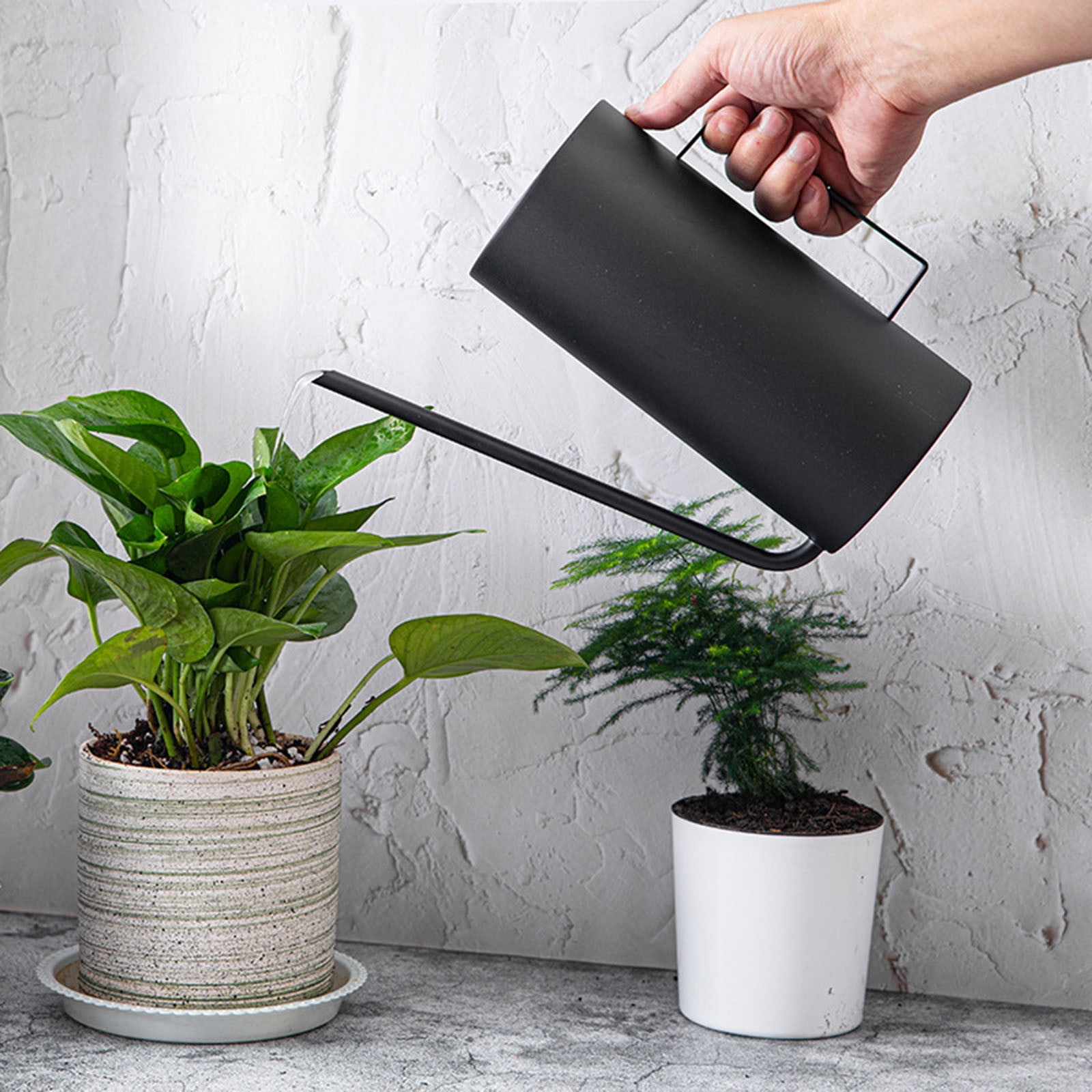 Chmadoxn Stainless Steel Watering Can - 1.5L Metal Watering Can With Long Spout To Spillage, Perfect Watering Can For Outdoor And Indoor Plants Stainless steel watering kettle