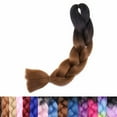 thumbnail image 2 of SEGO Ombre Jumbo Braiding Hair Extensions Colored Hair Weave Synthetic Crochet Twist Box Braid Hair Black/Pink/Blue/Purple Fake Hair Extension for Women, 2 of 8