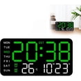 thumbnail image 1 of Multifunctional Decorative LED Digital Wall Clock, Large Digital Wall Mount Clock, Modern LED Digital Wall Clocks with Indoor Temp, Date, Time, Alarm, Brightness Adjustable, for Home Office (1PCS*A), 1 of 7