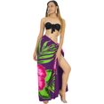 thumbnail image 3 of HAPPY BAY Women's Swimsuit Wrap Beach Swim Cover up Summer Pareo Beachwear Sarong Coverups Bikini Wraps for Women One Size Purple, Floral, 3 of 5