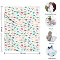 thumbnail image 4 of Colorful Cartoon Dinosaurs Bright Shapes Pattern Blanket,Comfortable Soft Lamb Wool Throw Blanket,All Season,Warm Lightweight Blankets for Sofa Bed Couch Living Room Chair,30"x40", 4 of 4