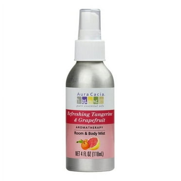 Aura Cacia Aromatherapy Mist For Room And Body, Tangerine And Grapefruit - 4 Oz