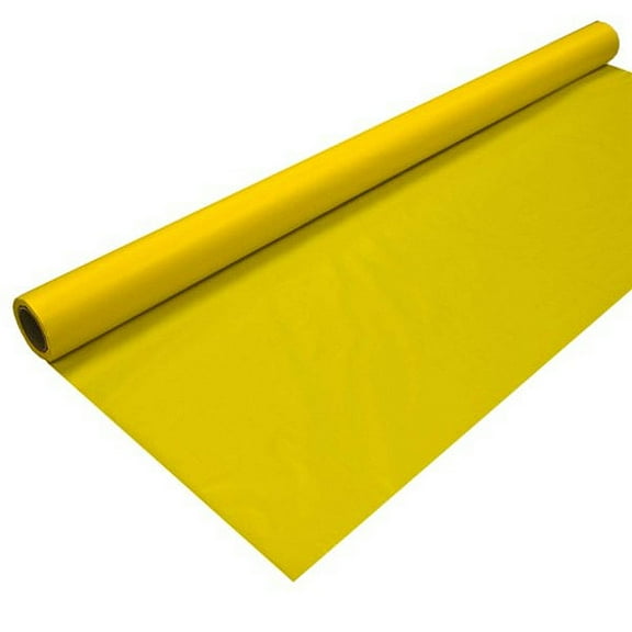 1 - Party Essentials 40" X 100' Heavy Duty Plastic Banquet Rolls - Harvest Yellow