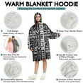 thumbnail image 5 of Baseball Terms Pattern Wearable Oversized Blanket,Wearable Blanket Hoodie for Adults,Cozy Hooded Blankets with Super Pockets,Super Warm Fuzzy Pullover for Women & Men, 5 of 6