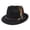 #1 Black, variant on Women's Unisex Vintage Feather Jazz Hat, Fashionable Felt Fedora Top Hat, Bow Decor Classic Dress Cap For Everyday Party Holiday All Seasons #2 Wine L