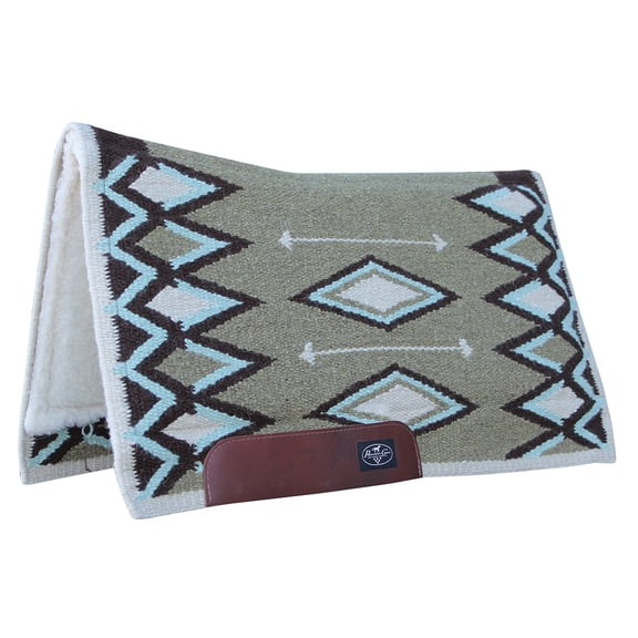 Professional's Choice Jalapeno Western Saddle Pad - 100% New Zealand Wool, 1" Felt & Foam Center - Multiple Colors 30X34 / Khaki