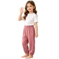 thumbnail image 5 of Ohufall 12M-8T Toddler Kids Baby Boys Girls Pants Solid Color Stretch Comfortable Cute Pant, 5 of 8
