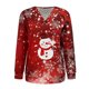 thumbnail image 3 of Sudadera holgada de Navidad Gibobby con cuello en V y estampado de copa de Papá Noel Blanco XL, 3 of 4