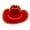 Red, variant on UJNDER Carnival Light Up Cowboy Hat for Halloween Party Western Straw Hat for Stage Performance Festivals and Events Blue