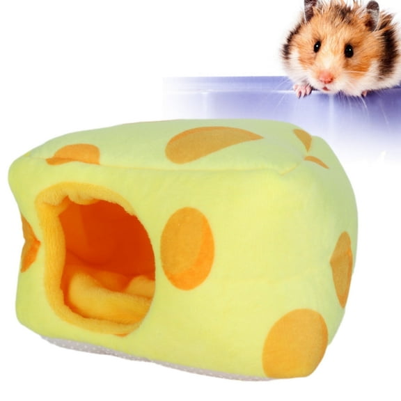 Cheese Shape Lovely Small Pet Sleeping House,Guinea Pig House Hamster Supplies Ferret Rat,Cage Bed Small pet Animals House Accessories(