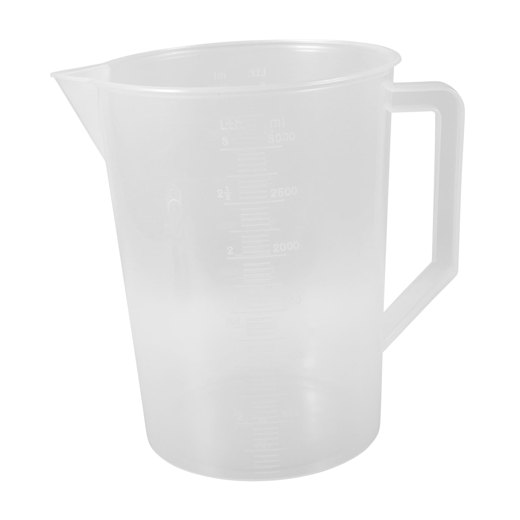 Masteelf Large Capacity 3000ml Plastic Measuring Cup With Clear Graduations Wide Mouth For Laboratory Kitchen Measurements Oil Measuring