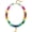 J, variant on Chunky Colorful Beaded Initial Necklace - 14K Gold Plated Colorful Letter A-Z Necklaces for Women, Chunky Trendy Bubble Charm Necklace, Womens Summer Jewelry Personalized Birthday Gifts