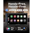 thumbnail image 2 of Power Acoustik 7-Inch HD Touchscreen LCD  - Double-Din In-Dash Receiver with Bluetooth and Wireless Apple Carplay, and Android Auto, 2 of 7