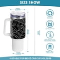 thumbnail image 3 of SKYSONIC Insulated Tumblers with Lids and Straws Handles 40oz Water Bottle Web Black Travel Mug Reusable Stainless Steel Thermos Vacuum, 3 of 7