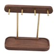 thumbnail image 4 of Soporte para llaves de escritorio de madera BLESIY organizador de ganchos decorativo 4 ganchos bandeja creativa negro, 4 of 8