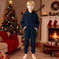 thumbnail image 6 of Jamsmile Kids Fuzzy Fleece Hooded Onesie Zip Up Jumpsuit Boys Girls Warm Winter Wear Fuzzy Warm Jumpsuit, 6 of 8
