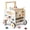 White, variant on Jolie Vallee Wooden Baby Walker,Push Walker with Activity Center,Push Wlakers for Babies 12 M+,Adjustable Speed and Height Walkers for Boys/Girls