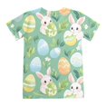 thumbnail image 4 of Easter Kids Pajamas Set Easter Egg Cartoon Printed Crewneck Short Sleeve Pullover Top Shorts Set Toddler Girls Clothes, 4 of 6