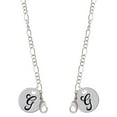 thumbnail image 1 of Silvertone Large Script Letter - G - 3/4'' Disc - Silvertone Face Mask Necklace, 1 of 2