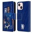 thumbnail image 1 of Head Case Designs Officially Licensed Chelsea Football Club 2021/22 First Team Kurt Zouma Leather Book Wallet Case Cover Compatible with Apple iPhone 13 Mini, 1 of 6