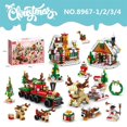 thumbnail image 3 of Juego de bloques de construcción 6 en 1 para niños, juguete de ladrillos para armar Casa de pueblo de invierno, con luz, para regalo de Navidad, 3 of 5