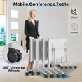 thumbnail image 4 of Conference Table 6ft, White Mobile Flip Top Training Tables for Office,Meeting, 4 of 7