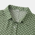 thumbnail image 6 of Hpapadks Casual Shirts for Men Point Print Short Sleeve Lapel Button Down Blouses Beach Loose Mens Dress Shirt Green XL, 6 of 6