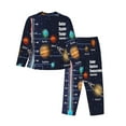 thumbnail image 2 of Goofa Solar System Printed Women’s 2 Piece Pajama Set Super,Pajamas Women's Long Sleeve Sleepwear Soft Button Down Loungewear Pjs Lounge Set Nightwear-XX-Large, 2 of 9