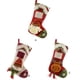 thumbnail image 3 of Bewildely Calcetín navideño de fieltro, portátil, reutilizable, lavable, para niños, regalo de oficina temático de Navidad, bolsa de dulces, Kits de decoración para fiestas Papá Noel Bewildely HA068159-01, 3 of 6