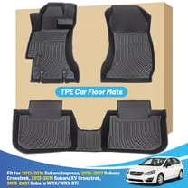 Black Floor Mats Liners Replacement for Subaru Impreza 2012 2013 2014 2015 2016 Heavy Duty All Weather Guard Front and Rear Car Carpet-Custom Fit-Tough/Durable/Odorless