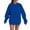 Blue, variant on Women's Oversized Pocket Hoodie Round Neck Casual Pullover Comfortable Lounge Wear Sweatshirt L Size Beige