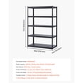 thumbnail image 4 of VEVOR Storage Shelves, 3000 lbs, 5 Tier Garage Storage Shelving, 24" D x 48" W x 72" H Adjustable Metal Shelves for Garage Shelves Utility Rack Shelf, Ideal for Kitchen, Warehouse, Basement, Black, 4 of 10