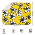 thumbnail image 2 of Floral Dish Drying Pad for Kitchen Counter Microfiber Foldable Absorbent Rack Pad Daisy Design Spring Summer 18x24 Inch, 2 of 5
