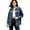 Blue, variant on Vivianyo HD Women's Fall Oversized Denim Jacket, Point Collar Button Down Long Sleeve Chest Pocket Casual Outer Coat for Women, Sizes S-2XL