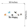 thumbnail image 4 of Children Be Happy Beautiful Cartoon Wall Decal Decoration Pleased Happy Motivational Quote Wall Design Lasts Years and Easily Removable - Size: 30 In(W) x 12 In(H), 4 of 5