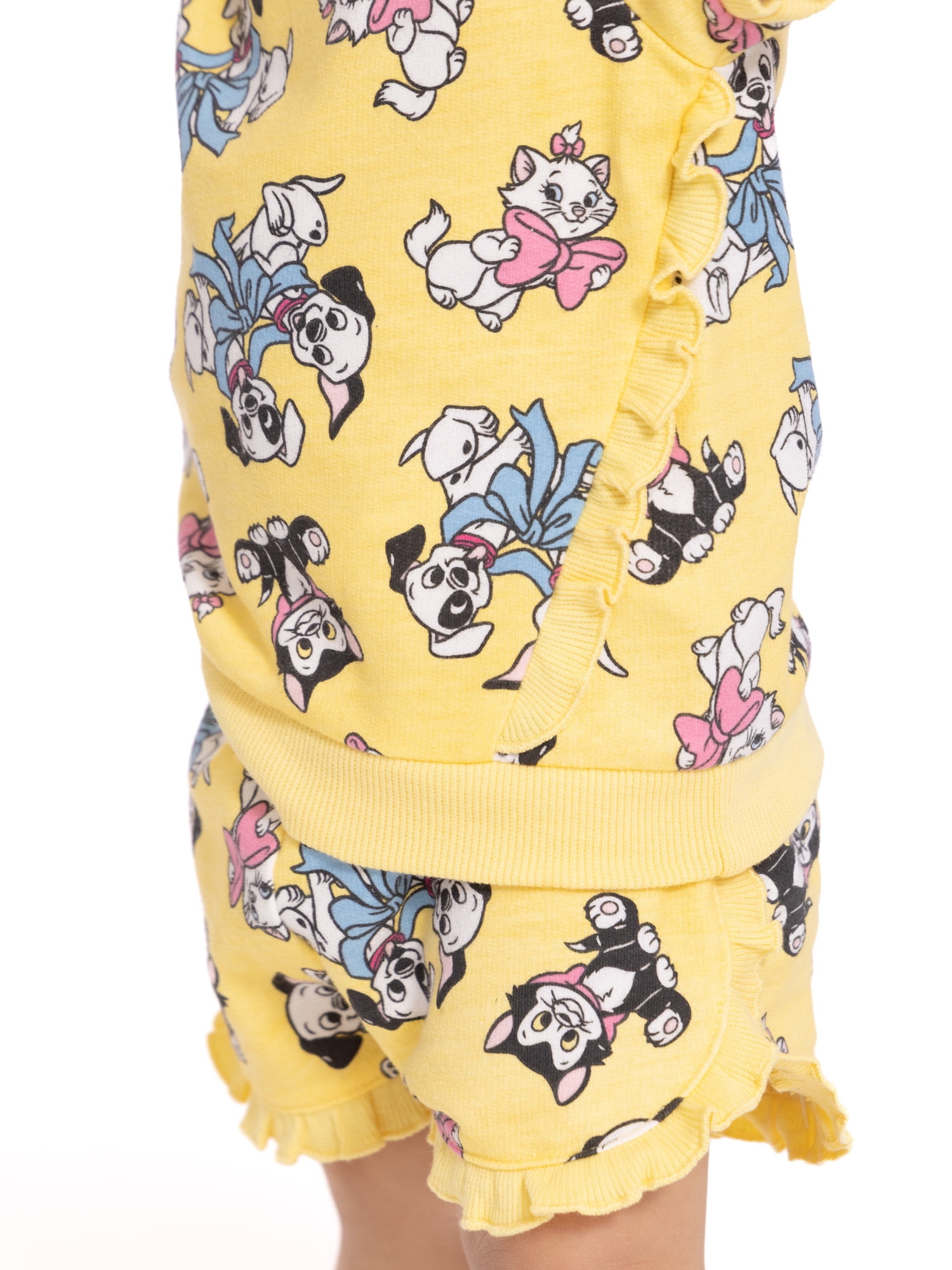 Disney Pets Baby Girls Matching Print Ruffle Top and Shorts Set, 2-Piece, Sizes 0/3M-24M