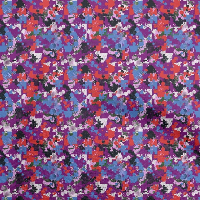 oneOone Rayon Purple Fabric Abstracts Craft Projects Decor Fabric Printed By The Yard 56 Inch Wide