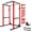 red, variant on Adjustable Power Cage, 1200LBS Capacity Squat Rack with Pull-Up Bar, J-Hooks & Safety Bars, Commercial Grade Home Gym Equipment for Weightlifting, Bench Press, Squats