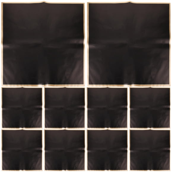 SEWACC 20Pcs Black Rectangular Flower Wrapping Paper for Festive and