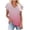 Pink, variant on Fesfesfes Women Tops Womens Spring And Summer Casual V-Neck T-shirt Printed Short Sleeved Womans Under Shirt M(US:6)