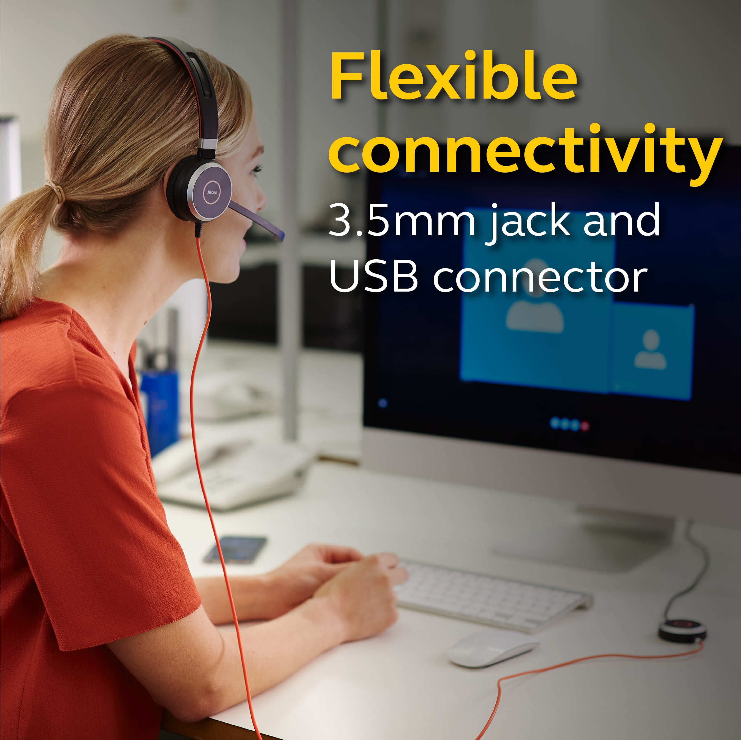 Jabra Evolve 40 MS Mono Wired Headset 